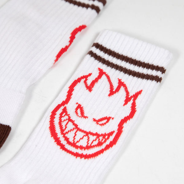 Spitfire - Bighead Socks - White / Burgundy / Red