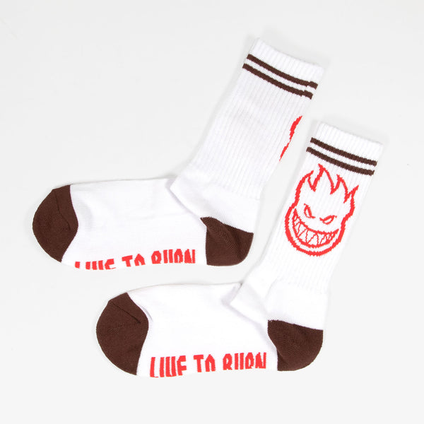 Spitfire - Bighead Socks - White / Burgundy / Red