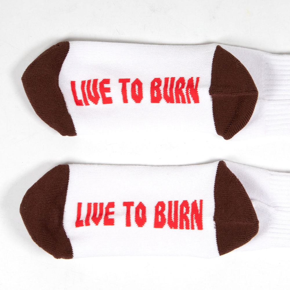 Spitfire - Bighead Socks - White / Burgundy / Red