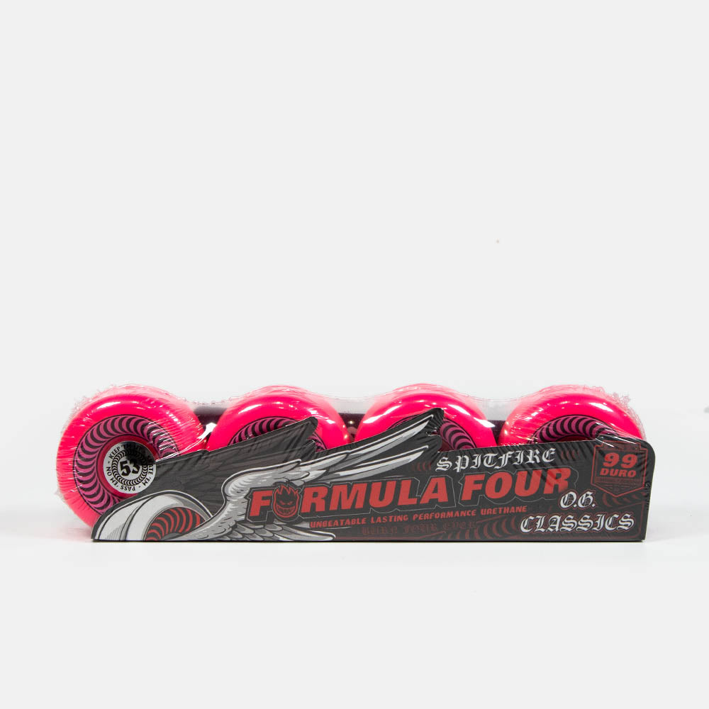 Spitfire - 53mm (99a) Formula Four OG Classics Skateboard Wheels - Pink