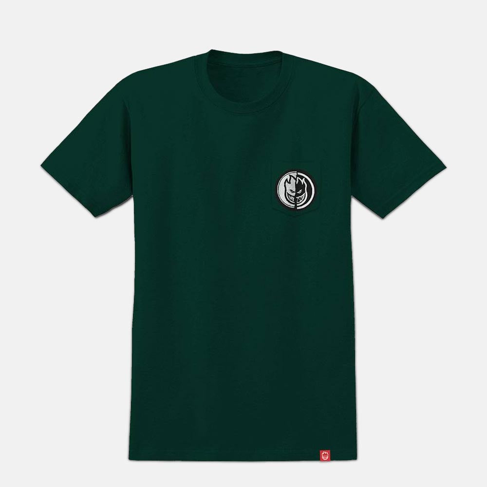 Spitfire - Yin Yang Pocket T-Shirt - Forest Green / Black / White