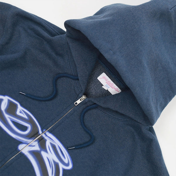 Yardsale - Spray Zip Hooded Sweatshirt - Blue