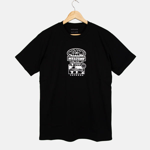 Welcome Skate Store - Stacked T-Shirt - Black