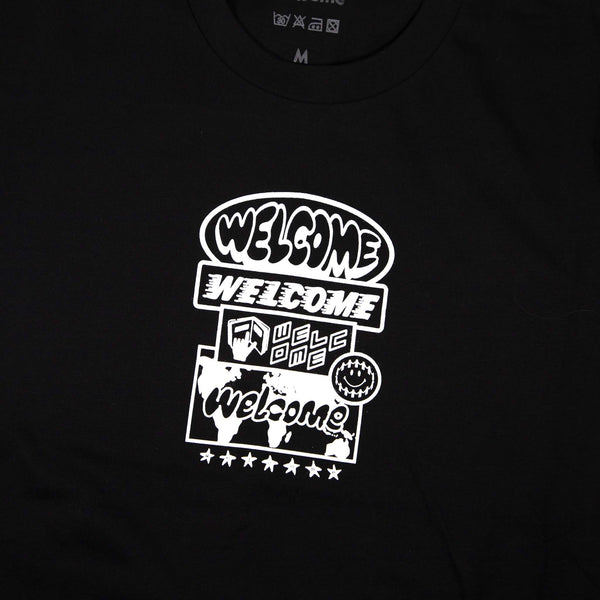 Welcome Skate Store - Stacked T-Shirt - Black