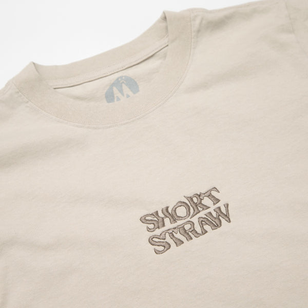 Short Straw - Stacked Logo Enby T-Shirt - Bone