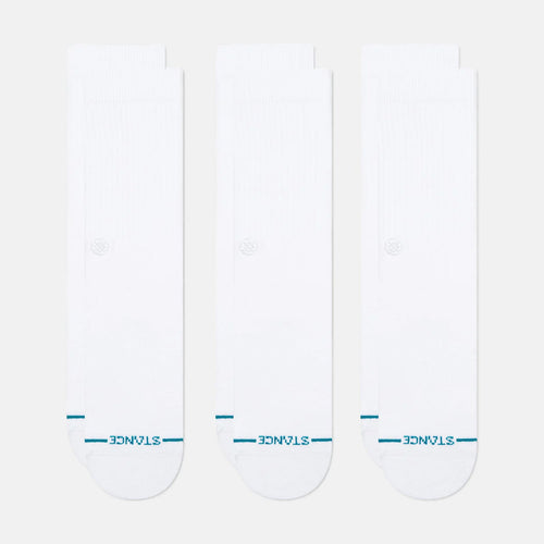 Stance - Icon (3 pack) Crew Socks - White