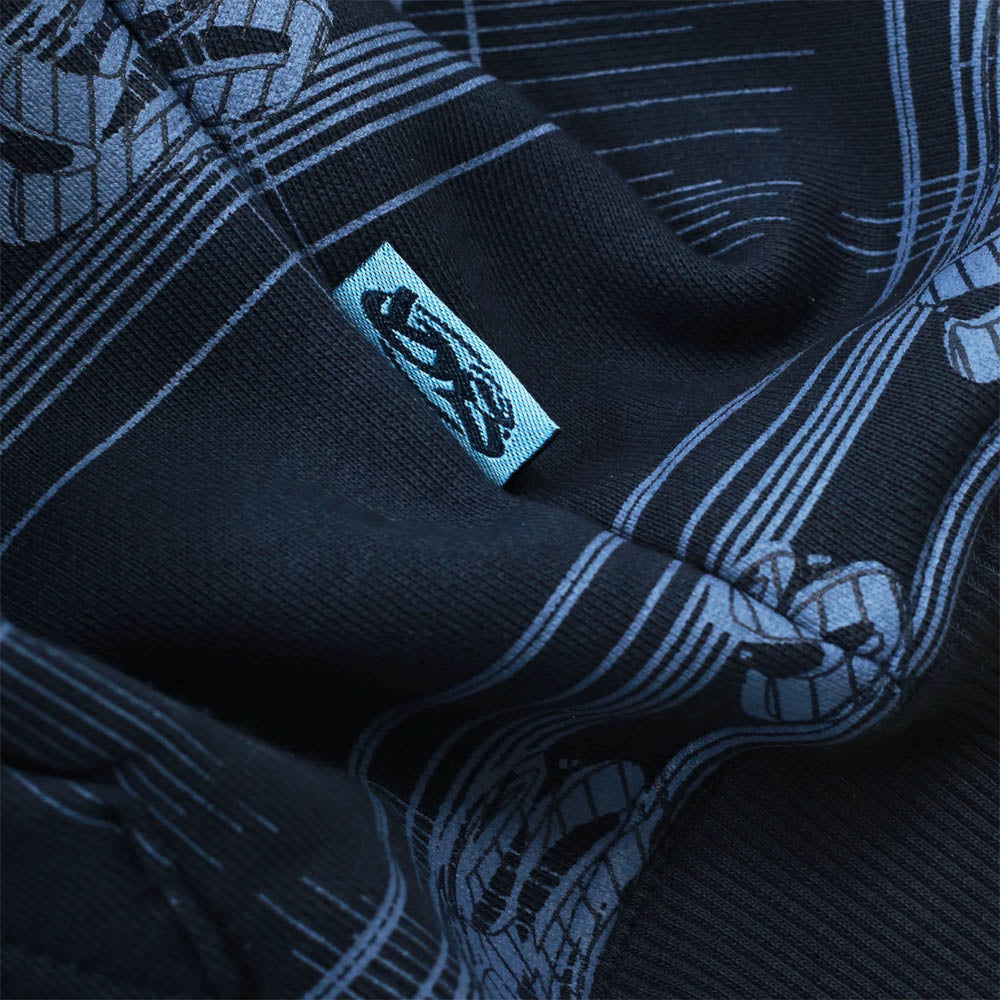 Yardsale - Syphon Zip Hooded Sweatshirt - Black / Blue