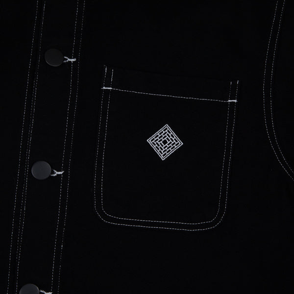 The National Skateboard Co. - HIRTA WORKERS JACKET - BLACK SOFT TWILL