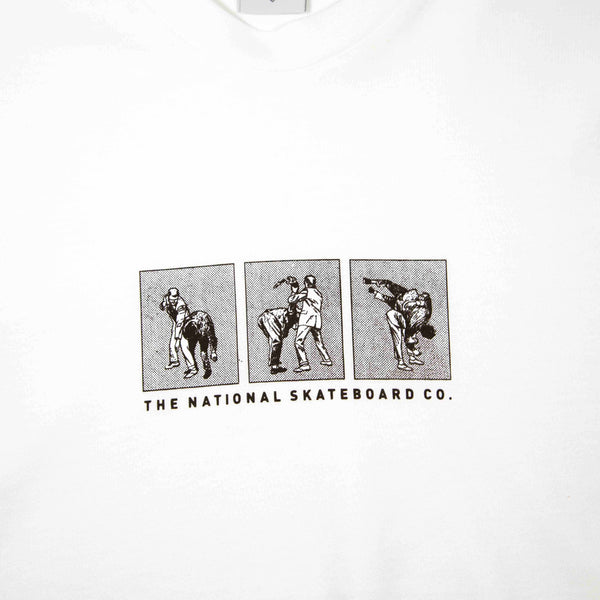 The National Skateboard Co. - Office Politics Triptych T-Shirt - Off White