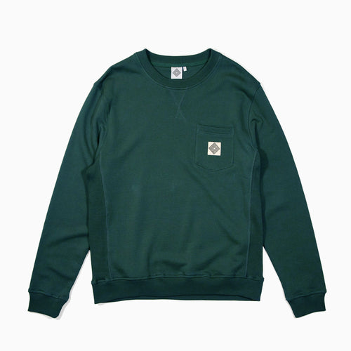 The National Skateboard Co. - POCKET CREWNECK SWEATSHIRT - EPSOM GREEN