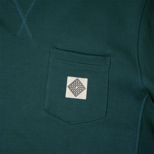 The National Skateboard Co. - POCKET CREWNECK SWEATSHIRT - EPSOM GREEN