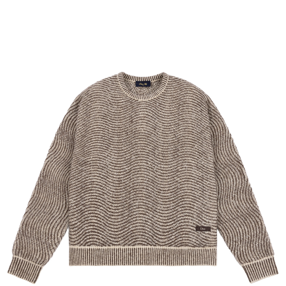 Dime MTL - Mohair Wave Knitted Jumper - Camel