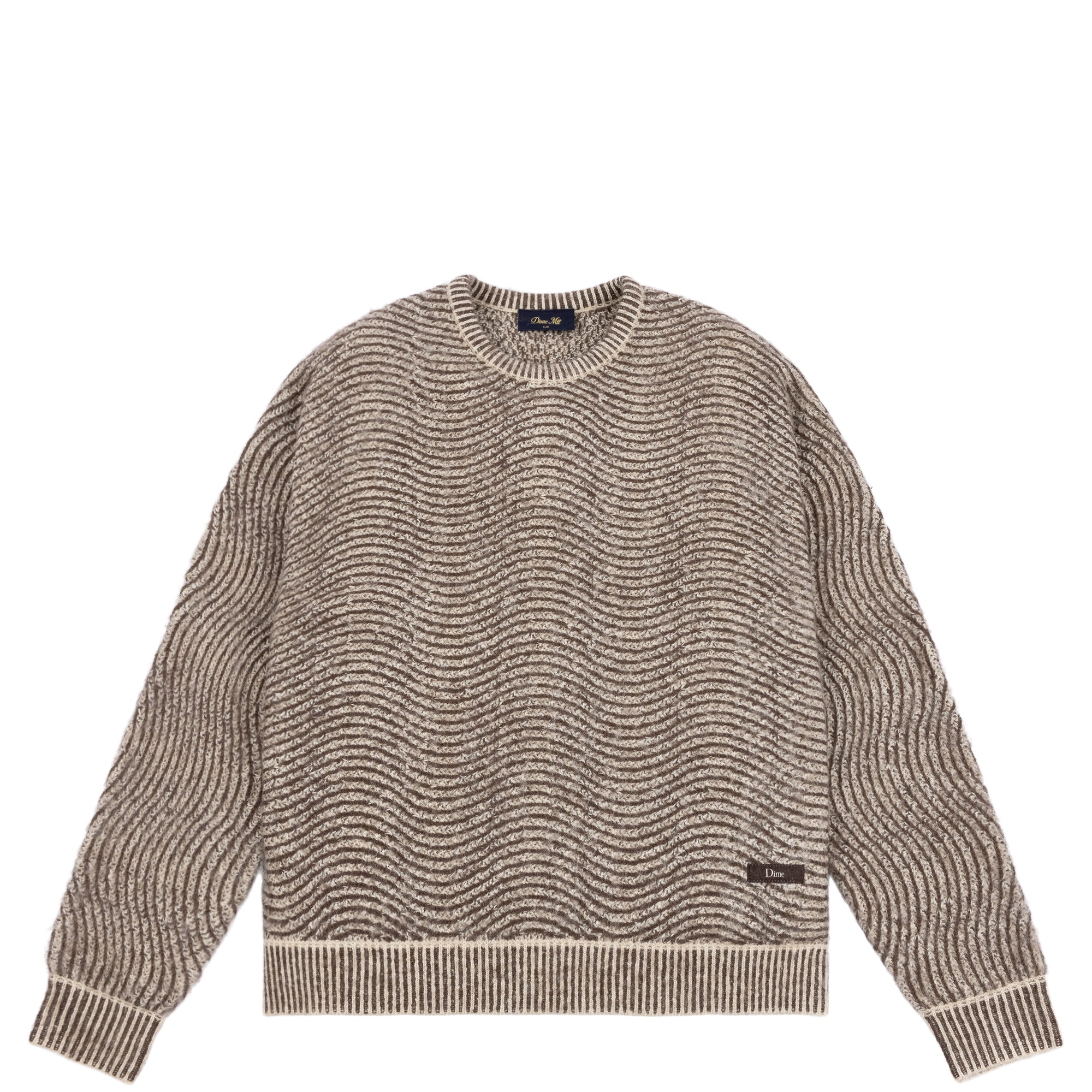 Dime MTL - Mohair Wave Knitted Jumper - Camel