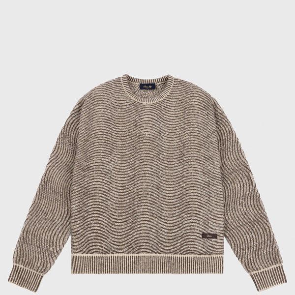 Dime MTL - Mohair Wave Knitted Jumper - Camel