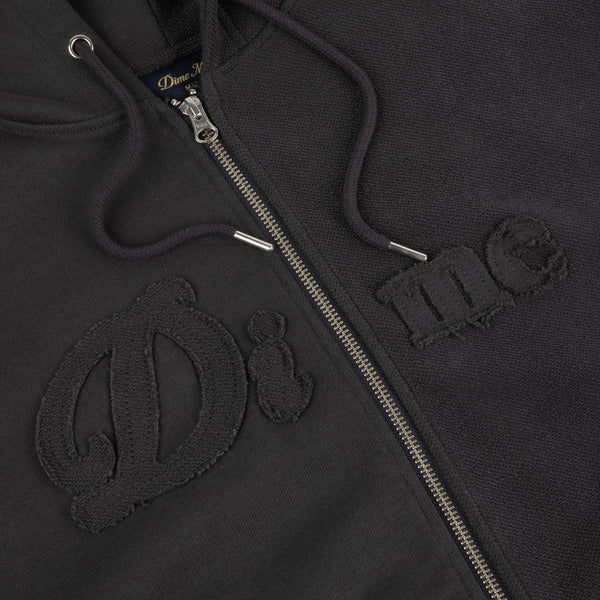 Dime MTL - Reverse French Terry Zip Hooded Sweatshirt - Black
