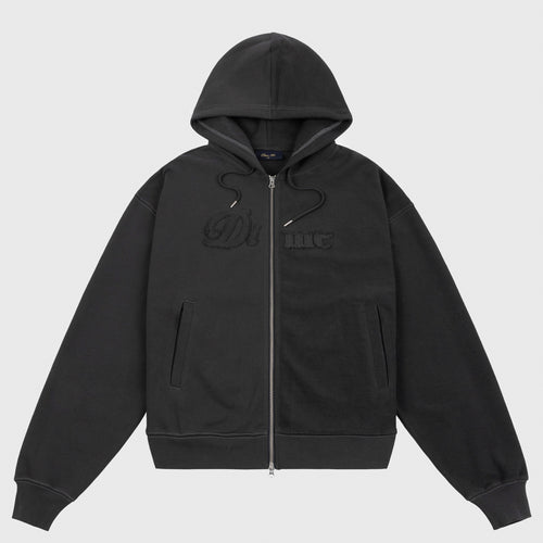 Dime MTL - Reverse French Terry Zip Hooded Sweatshirt - Black