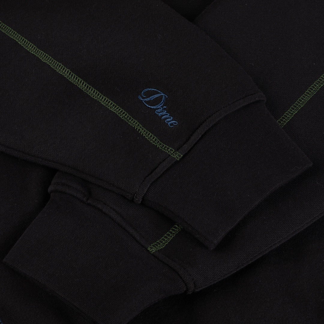 Dime MTL - Court Zip Hooded Sweatshirt - Black / Multi