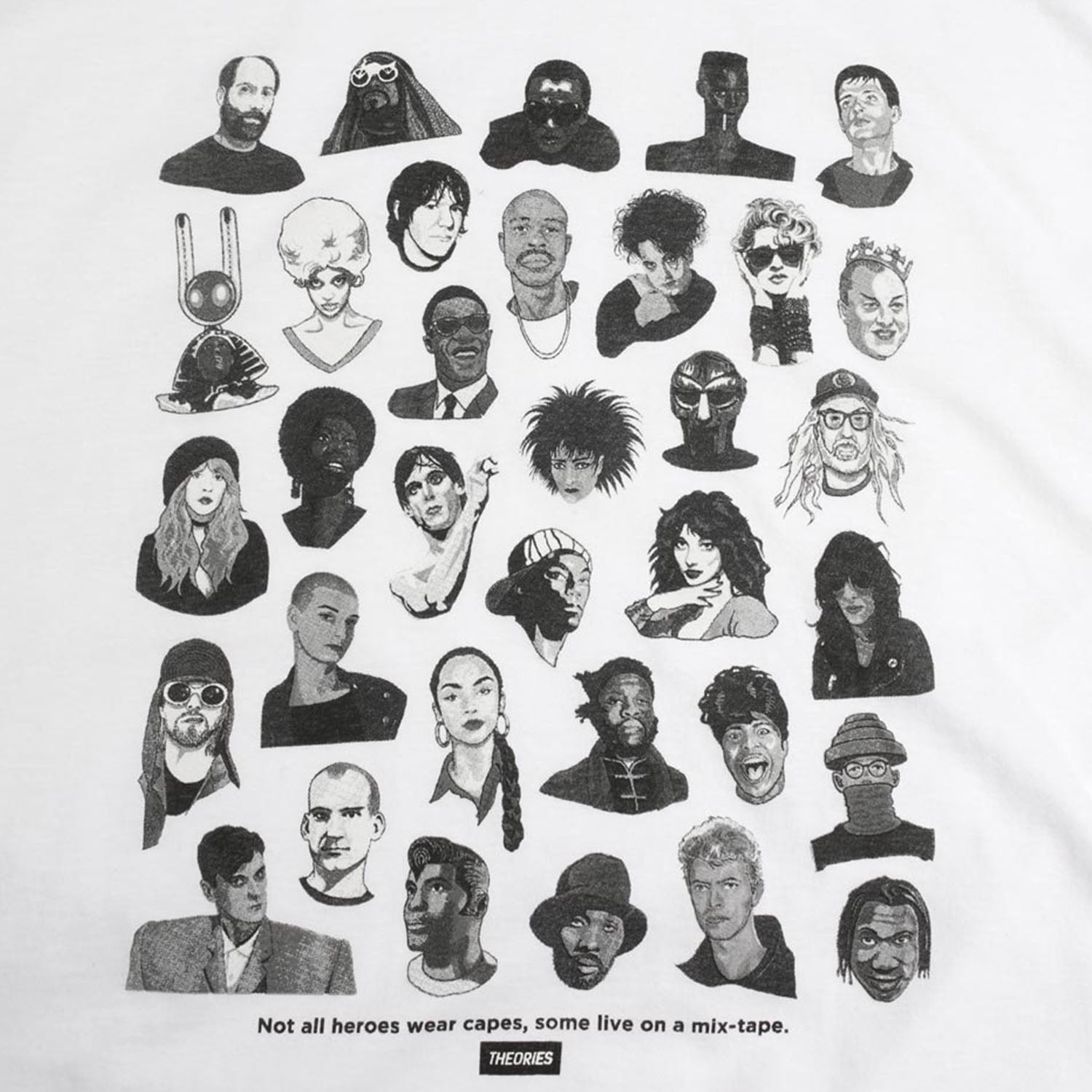 Theories Of Atlantis - Mixtape T-Shirt -  White