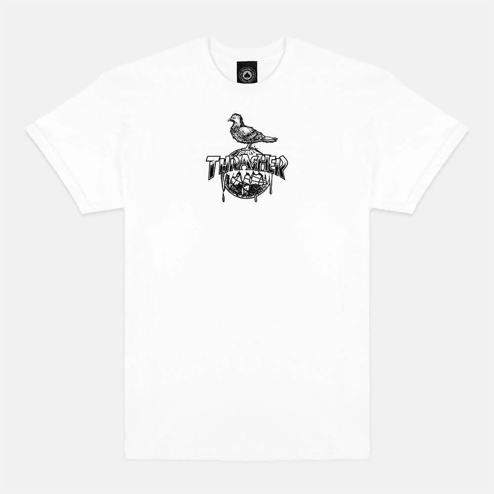 Thrasher - Anti Hero Cover The Earth T-Shirt - White