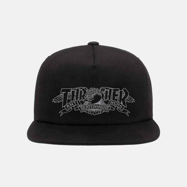 Thrasher - Anti Hero Mag Banner Snapback Cap - Black