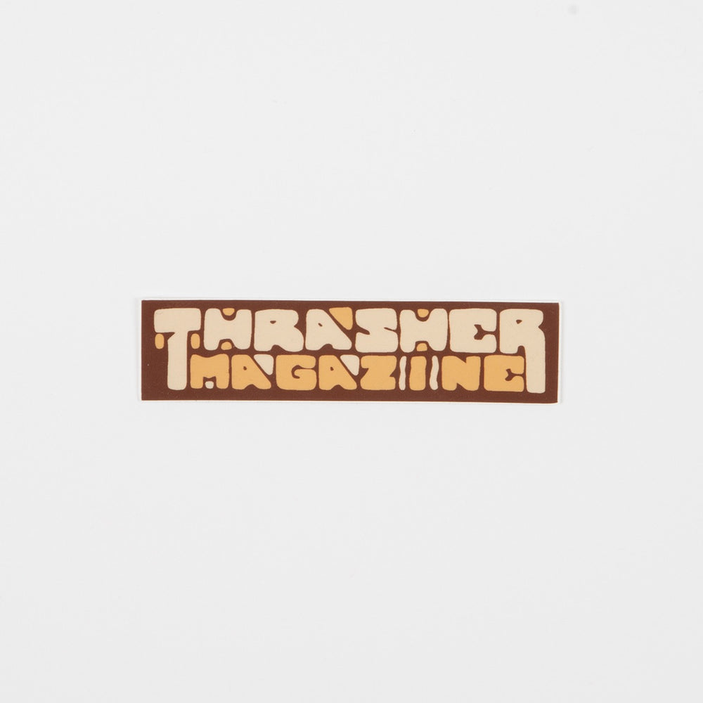Thrasher Magazine - 4.0" Blocks Sticker - Brown