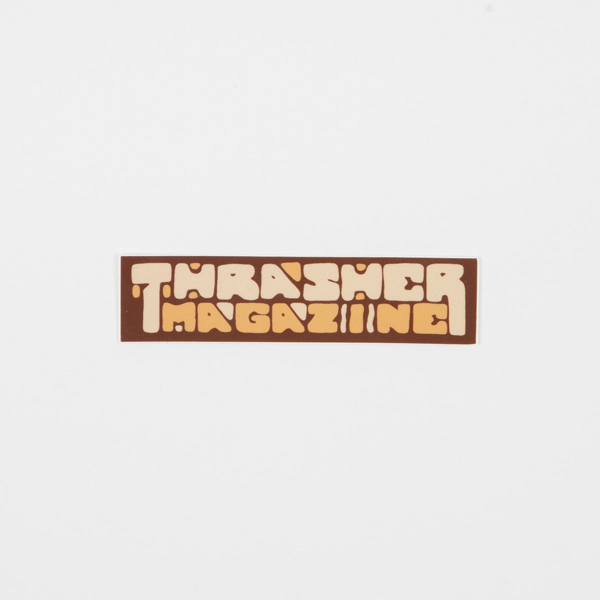 Thrasher Magazine - 4.0" Blocks Sticker - Brown