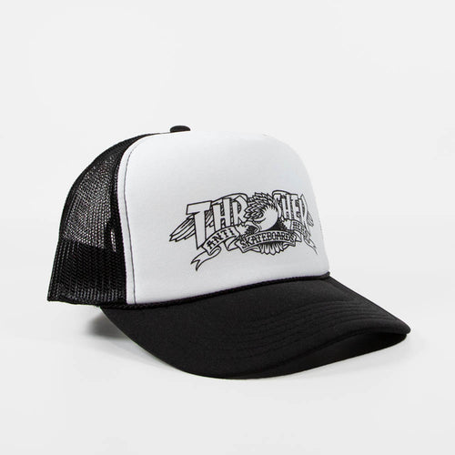 Thrasher - Anti Hero Mag Banner Trucker Cap - Black / Black / White