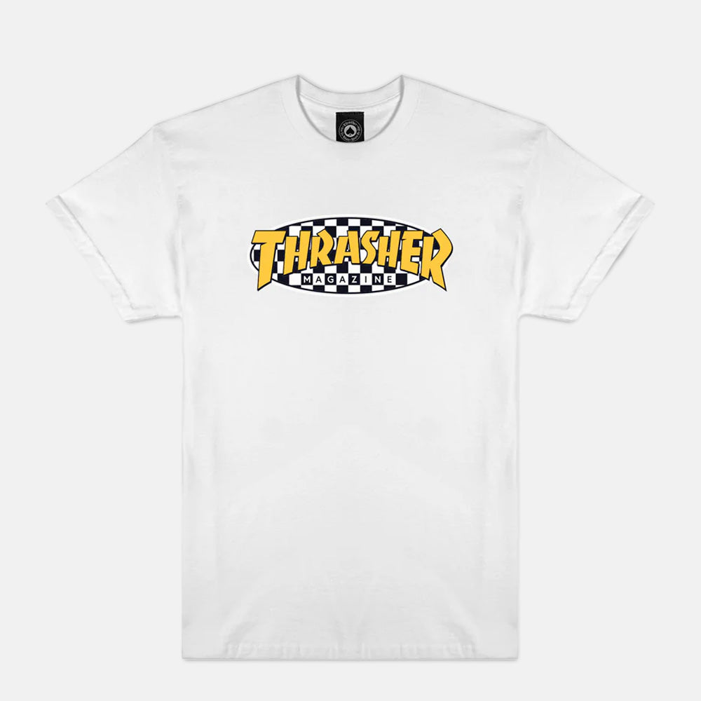 Thrasher Magazine - Checkered Oval T-Shirt - White