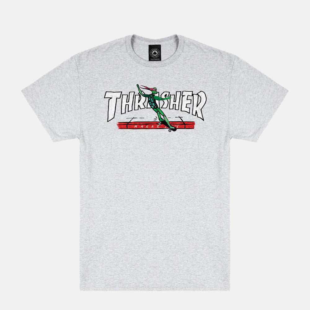 Thrasher Magazine - Red Curb T-Shirt - Ash Grey