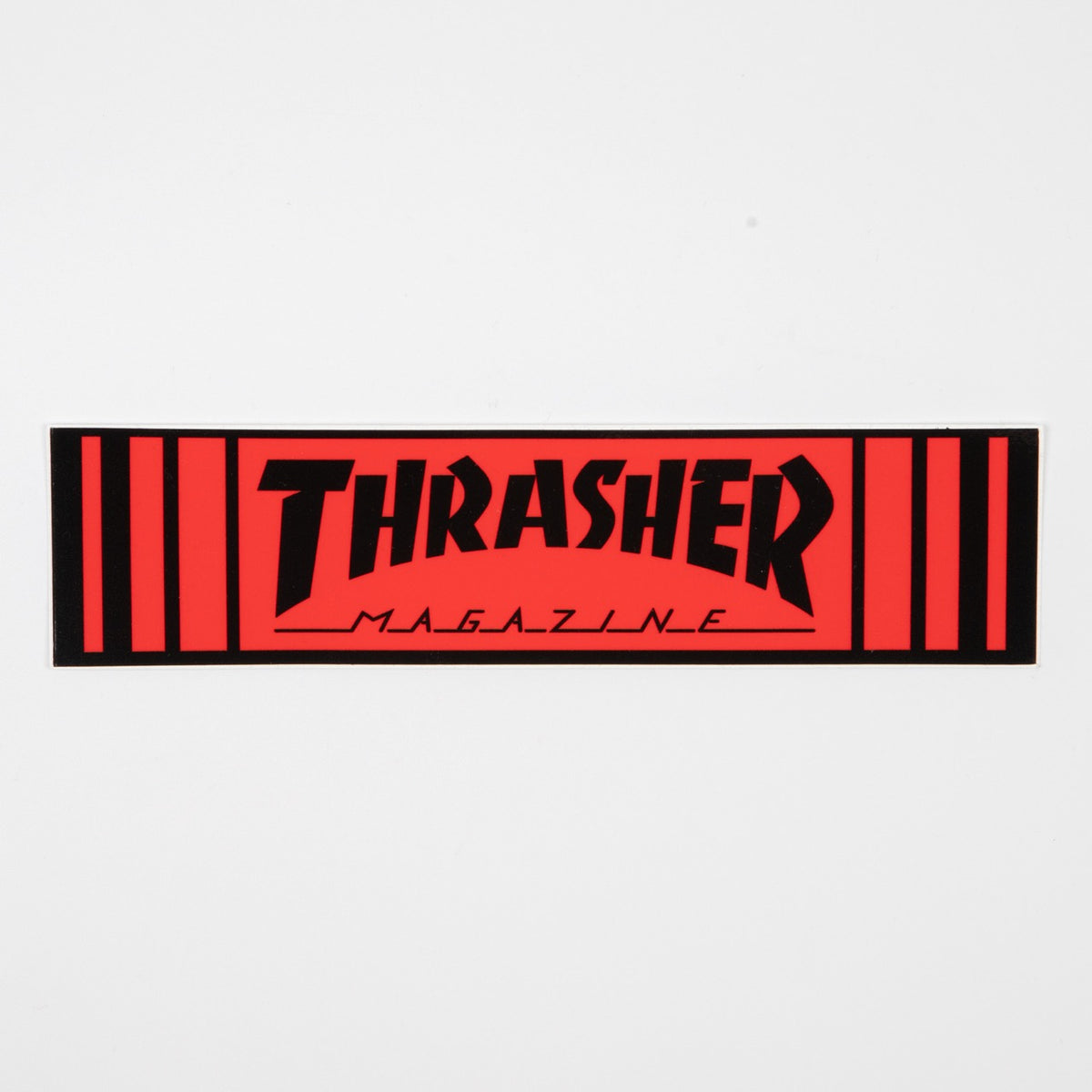 Thrasher Magazine - 8.0" Bar Logo Sticker - Black / Red