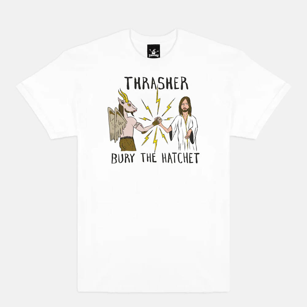 Thrasher Magazine - Toy Machine Bury The Hatchet T-Shirt - White