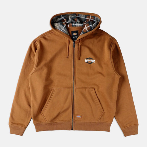 Dickies - Thrasher X Dickies Zip Hooded Sweatshirt - Brown Duck