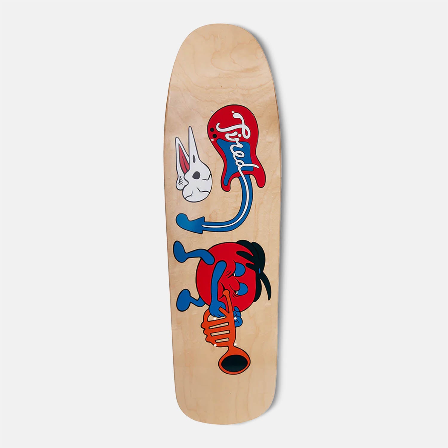 Tired - 9.2" Music Wanderer Skateboard Deck - Wood Stain