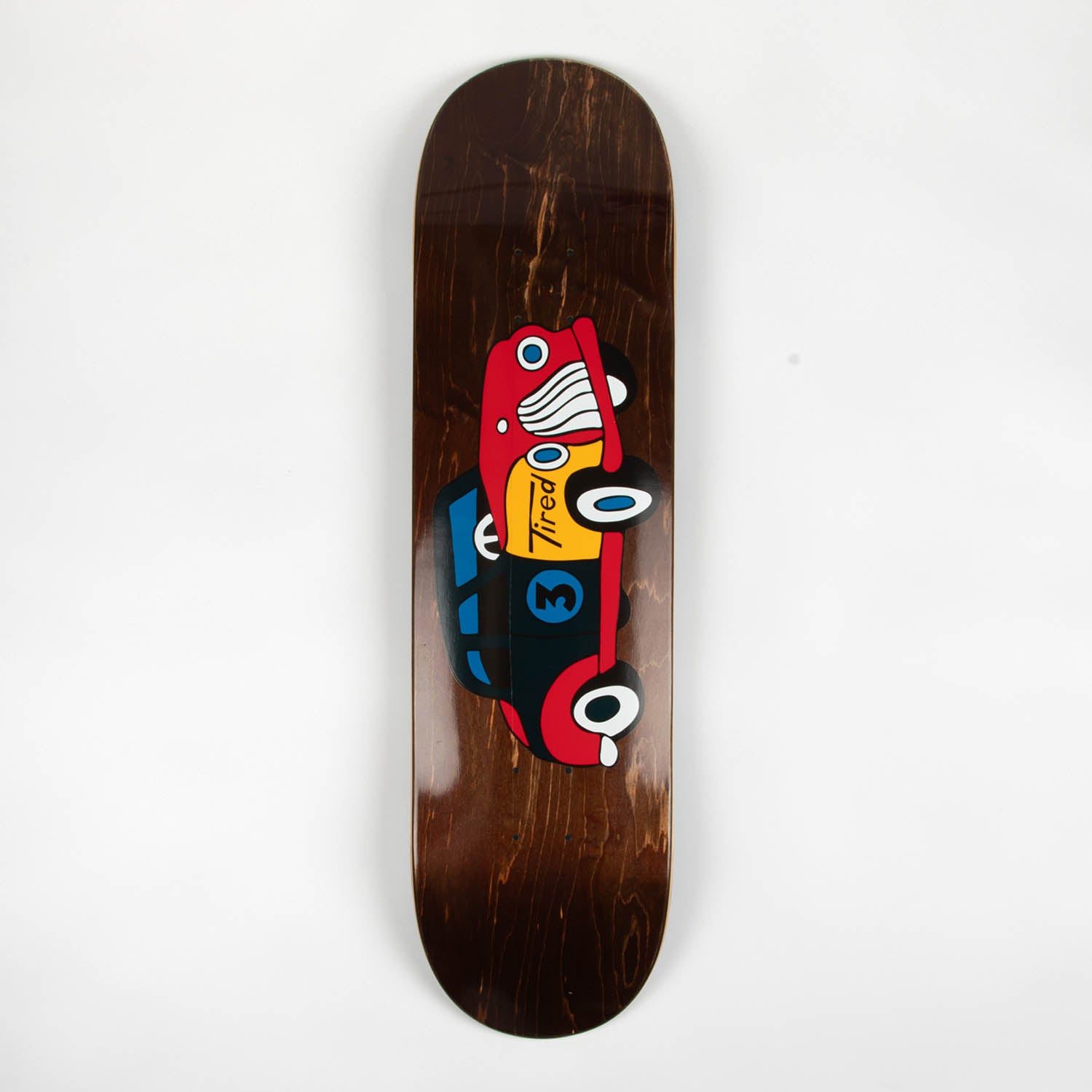 Tired - 8.25" Old Mobil Skateboard Deck - Various Stains