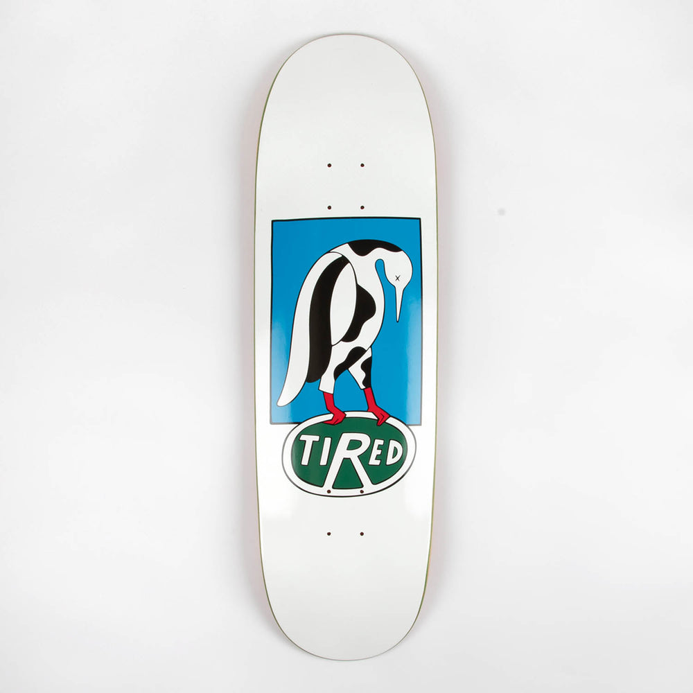 Tired - 9.18" Rover Skateboard Deck - White