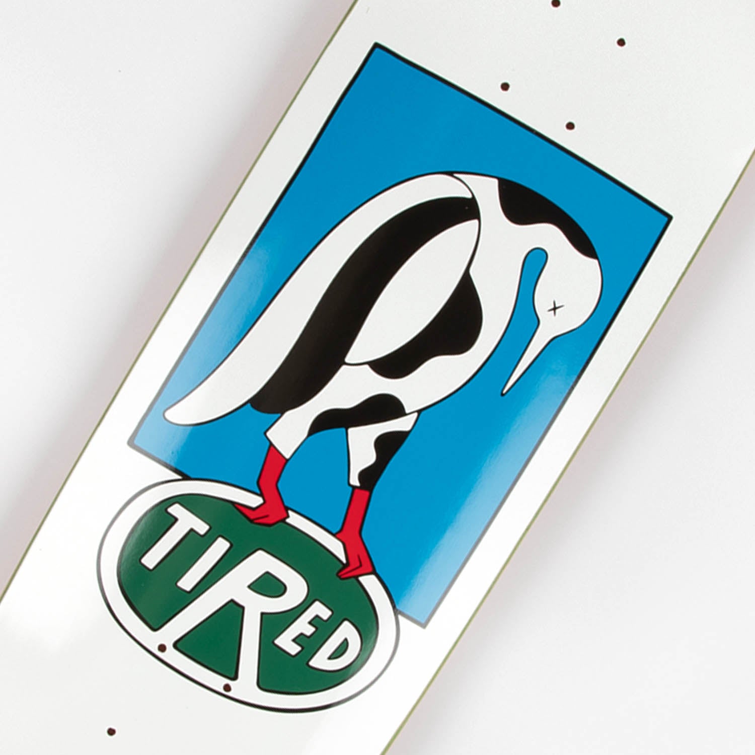 Tired - 9.18" Rover Skateboard Deck - White