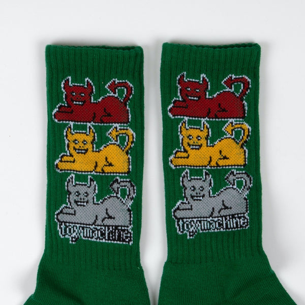 Toy Machine - Triple Cat Socks - Green