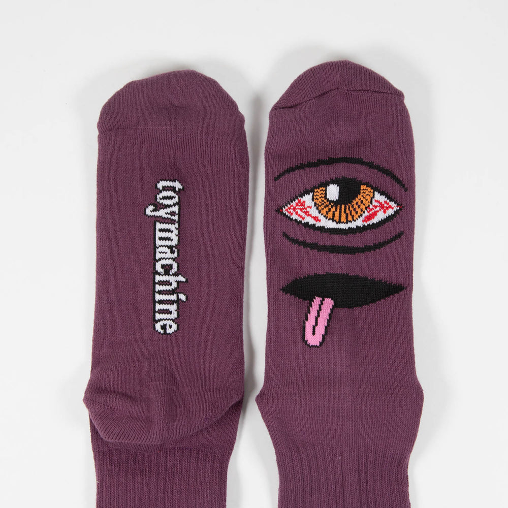 Toy Machine - Bloodshot Eye Socks - Eggplant