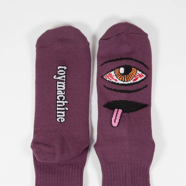 Toy Machine - Bloodshot Eye Socks - Eggplant