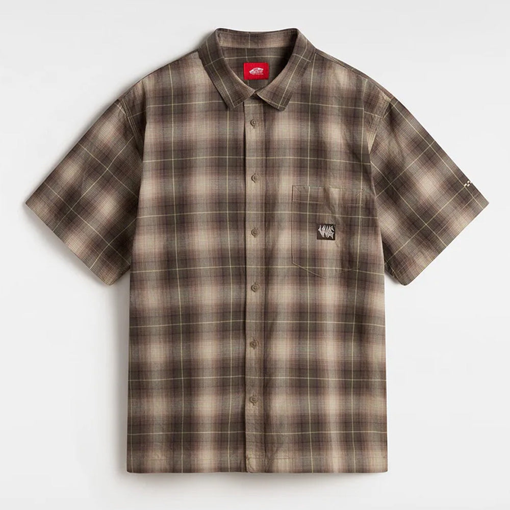 Vans - Skate Plaid Short Sleeve Shirt - Walnut