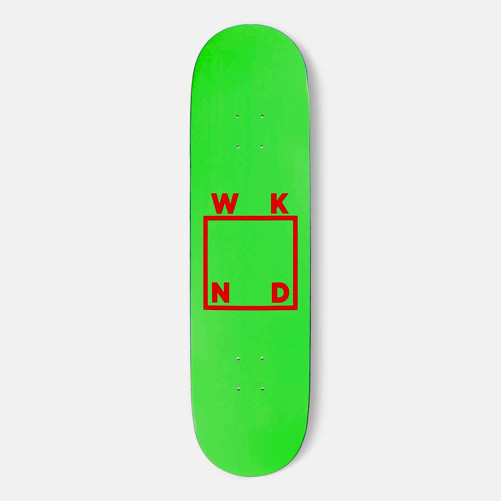 WKND Skateboards - 8.0" Logo Skateboard Deck - Green / Orange