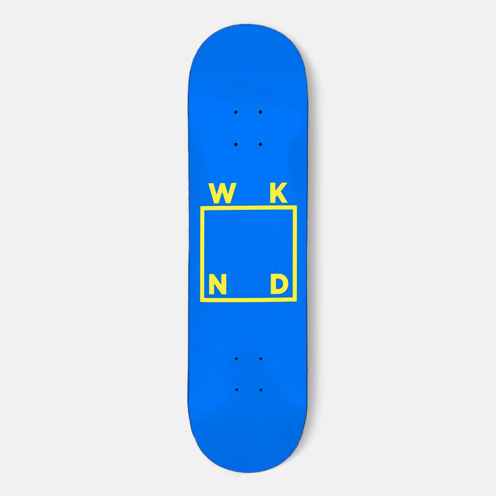 WKND Skateboards - 8.125" Logo Skateboard Deck - Blue / Yellow