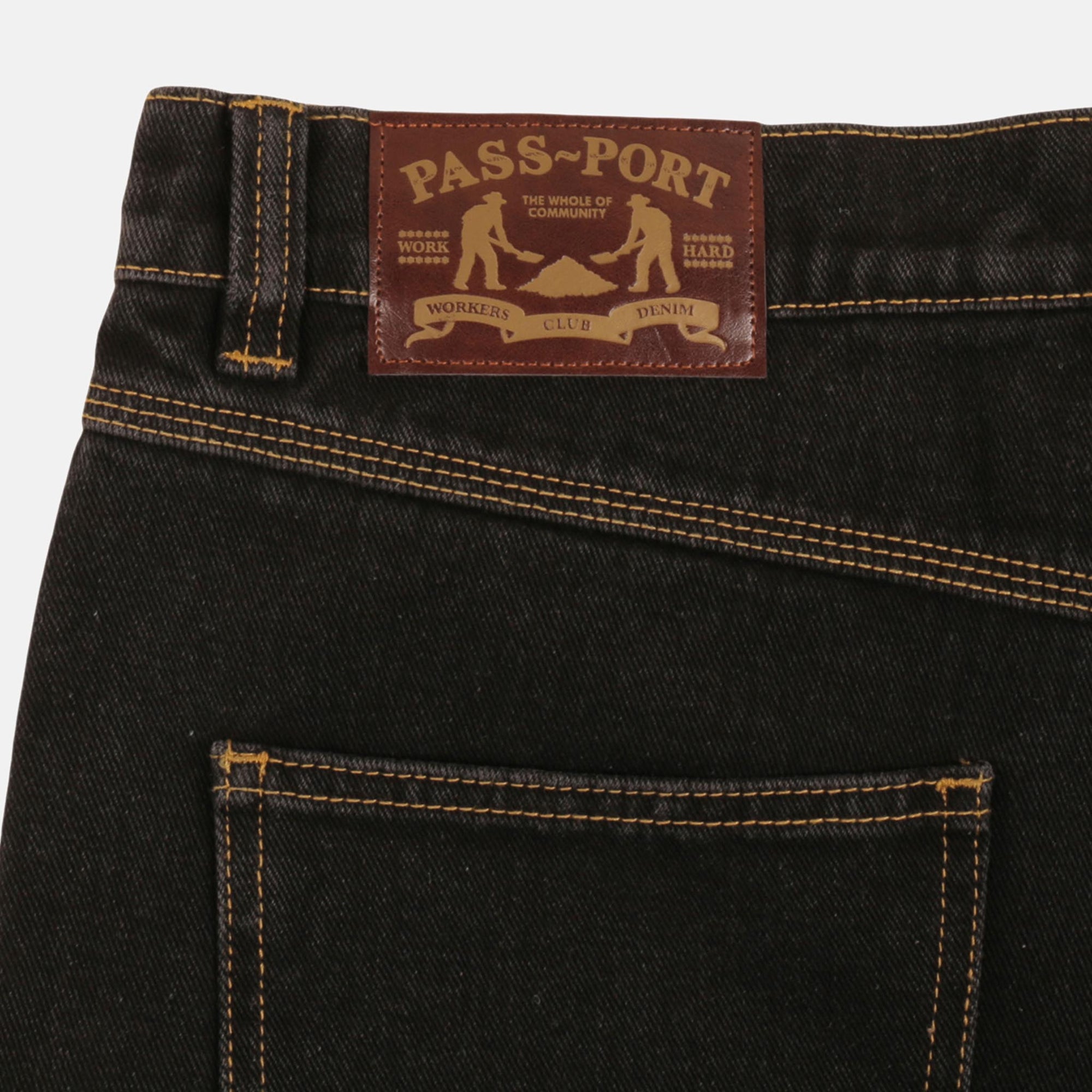 Pass Port Skateboards - Workers Club Shorts - Washed Black