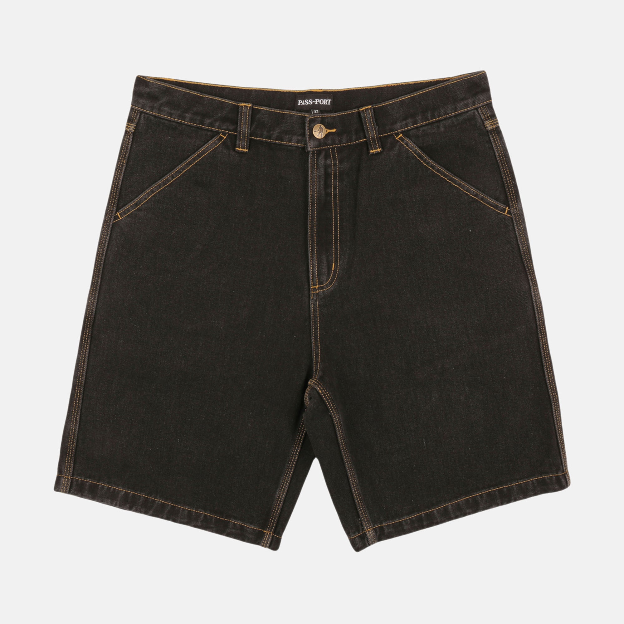 Pass Port Skateboards - Workers Club Shorts - Washed Black