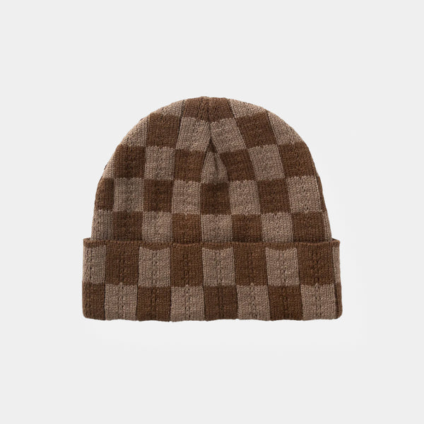 Service Works - Chunky Check Beanie - Brown