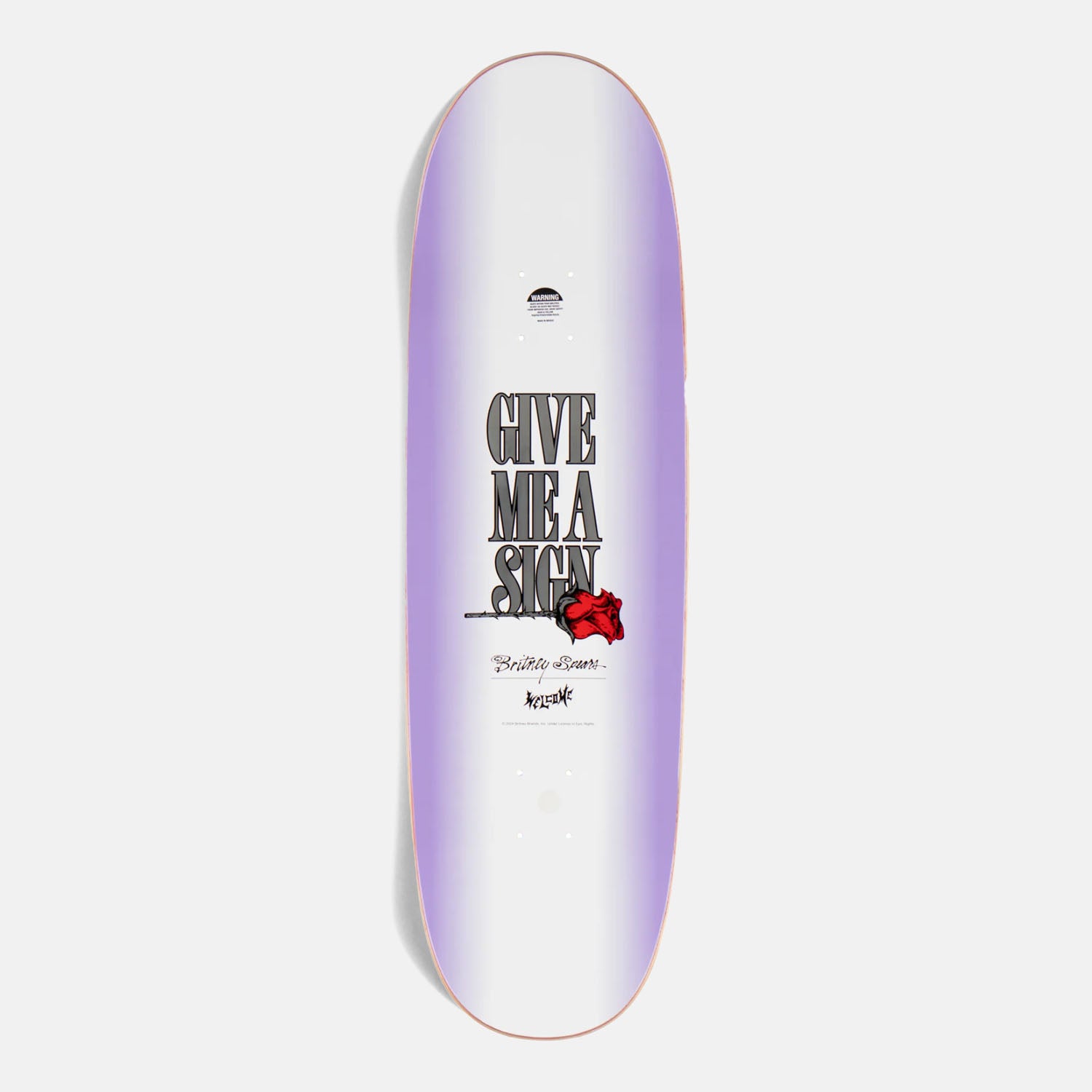 Welcome Skateboards - 9.5" Angel On Boline Skateboard Deck - Purple / White