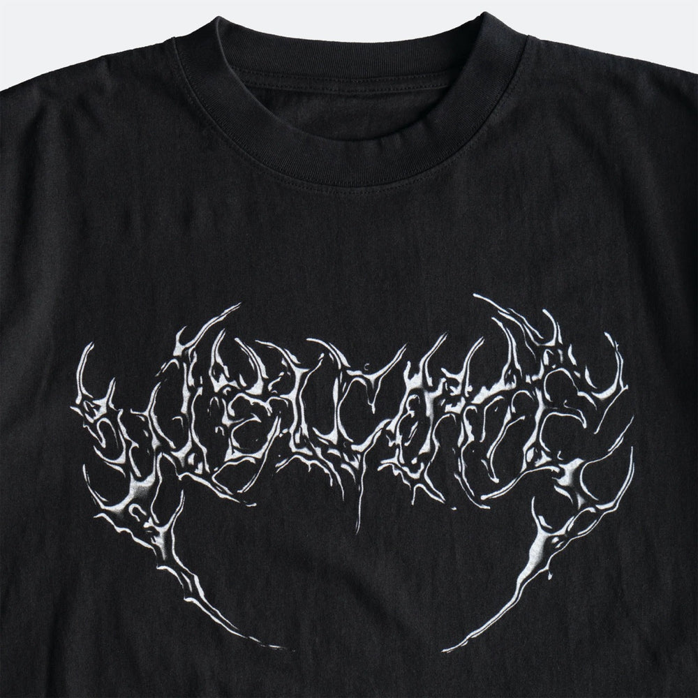 Welcome Skateboards - Chrome Fang Boxy Garment-Dyed T-Shirt - Black