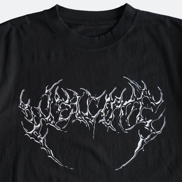 Welcome Skateboards - Chrome Fang Boxy Garment-Dyed T-Shirt - Black