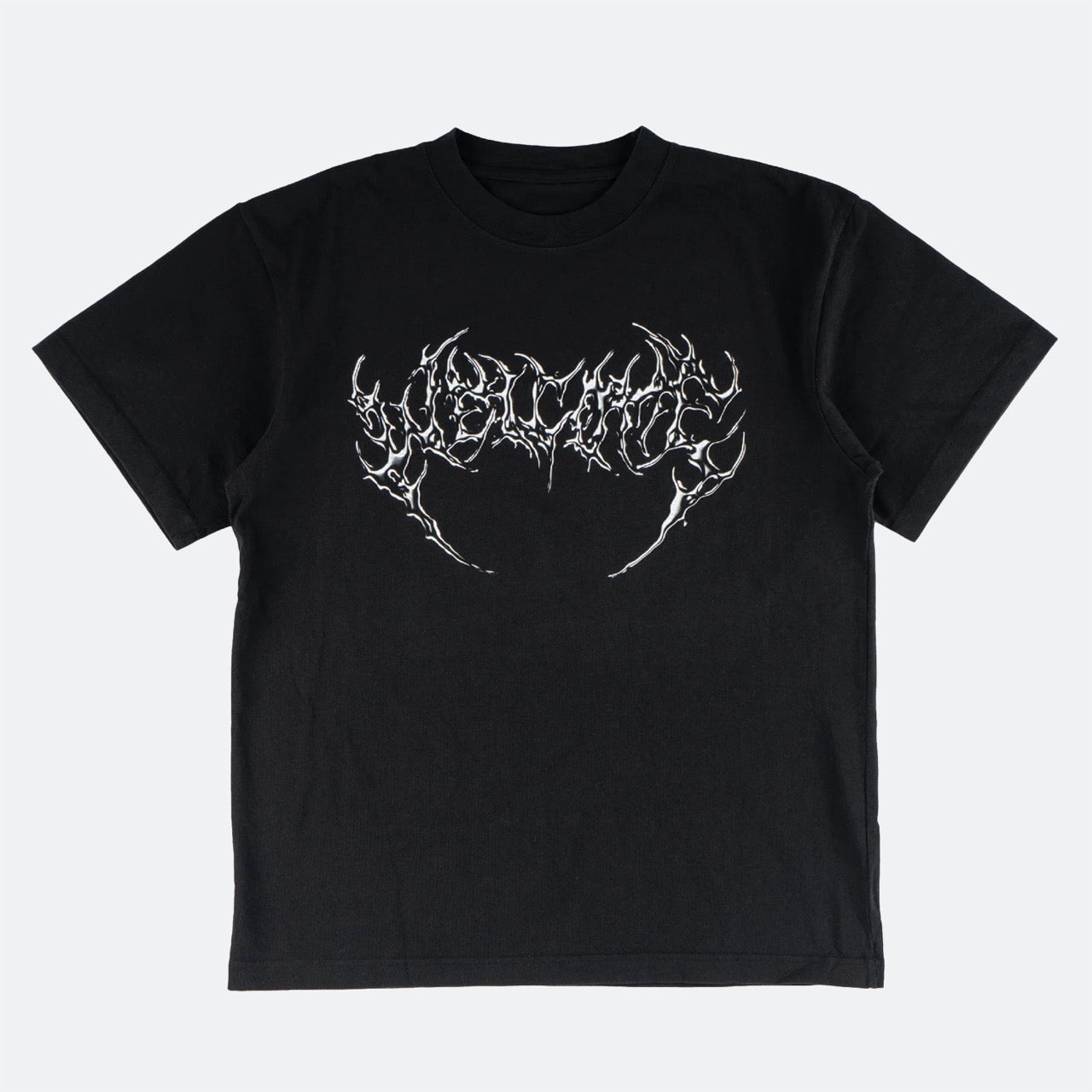 Welcome Skateboards - Chrome Fang Boxy Garment-Dyed T-Shirt - Black