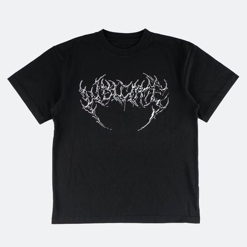 Welcome Skateboards - Chrome Fang Boxy Garment-Dyed T-Shirt - Black